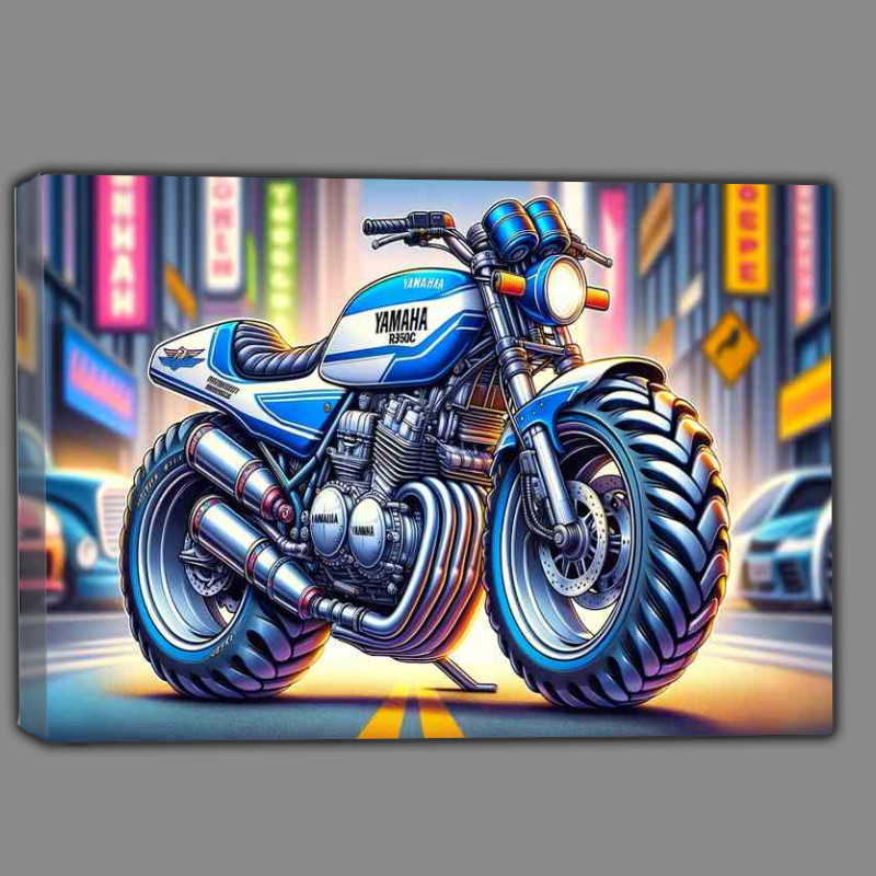 Buy Canvas : (Cartoon Yamaha RD350LC Art)