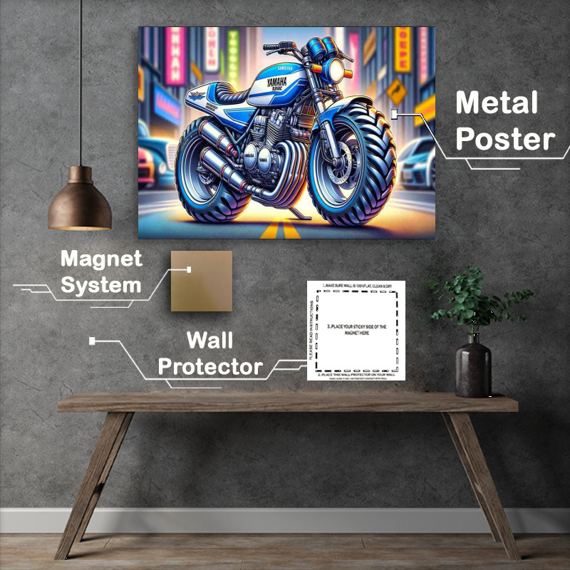 Buy Metal Poster : (Cartoon Yamaha RD350LC Art)