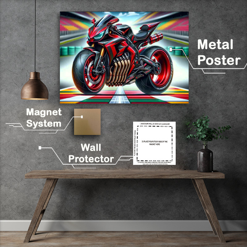 Buy Metal Poster : (Cool Cartoon Honda SP1 SP2 Motorcycle Art)