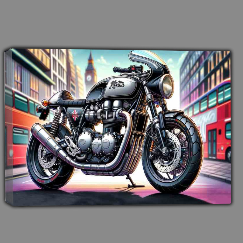 Buy Canvas : (Cool Cartoon Norton Commando 961 Motorcycle Art)