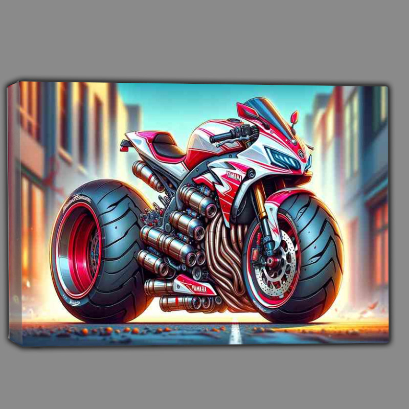 Buy Canvas : (Cool Cartoon Yamaha Thundercat Motorcycle Art)