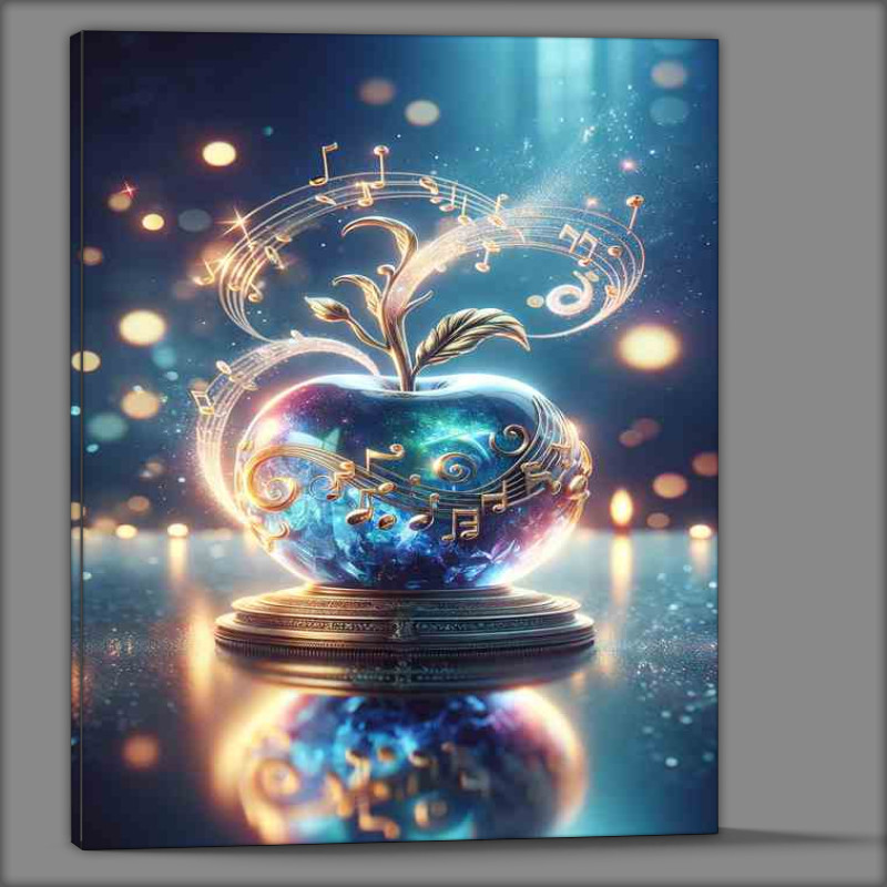 Buy Canvas : (Melodic Apple Crystal Sculpture Art)