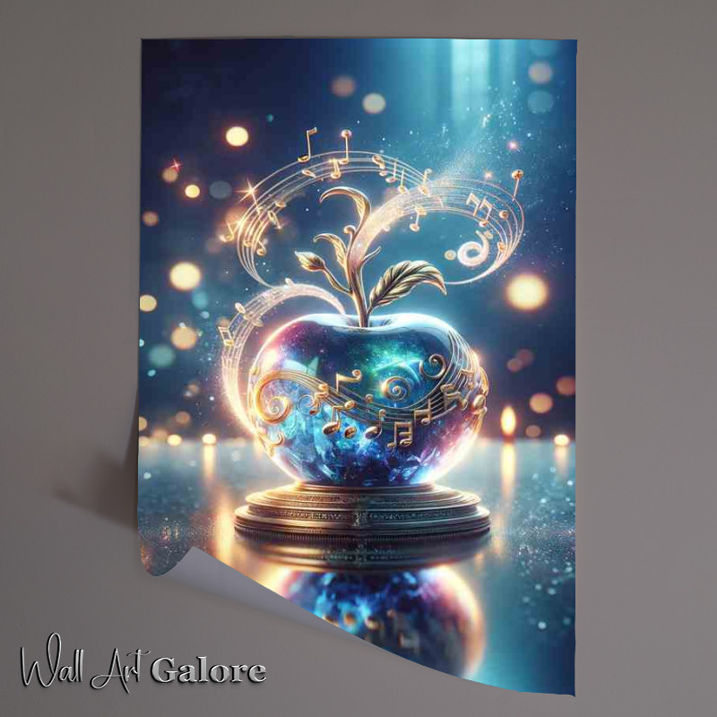 Buy Unframed Poster : (Melodic Apple Crystal Sculpture Art)