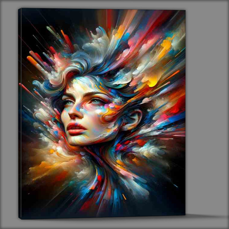 Buy Canvas : (Abstract Euphoria Dynamic Artistic Woman )