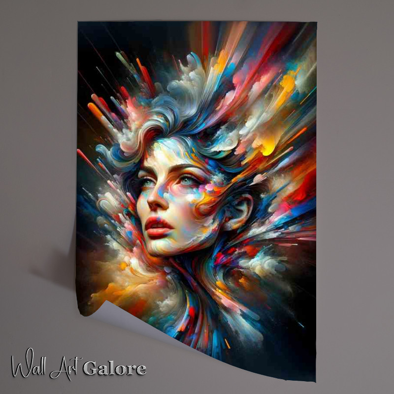 Buy Unframed Poster : (Abstract Euphoria Dynamic Artistic Woman )