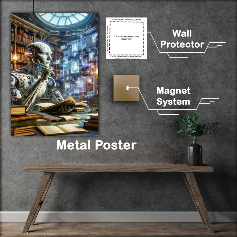Buy Metal Poster : (Enigmatic Android Poet A Visionary's Tale)