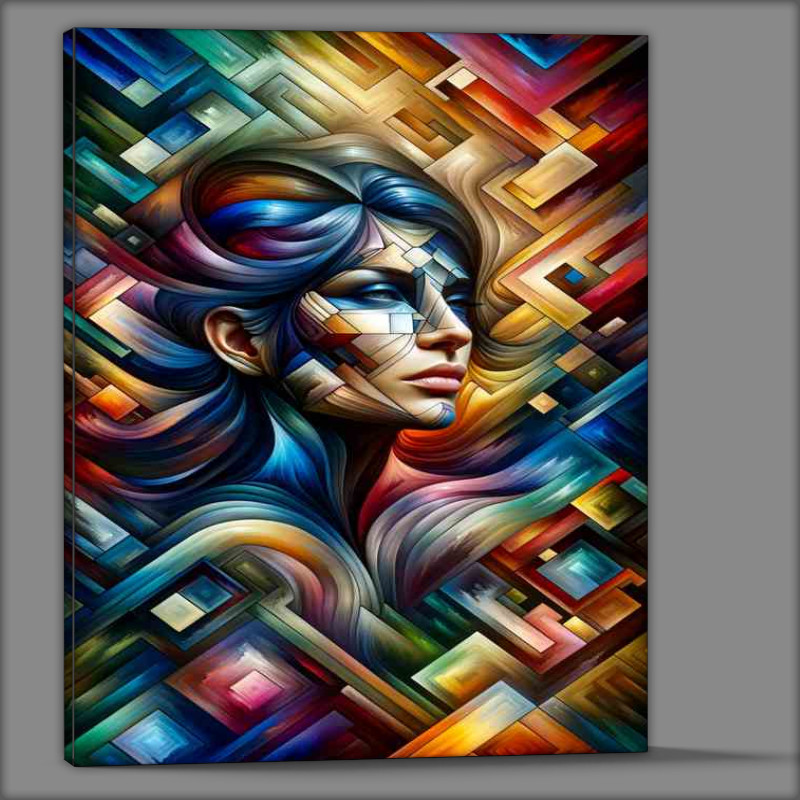 Buy Canvas : (Geometric Dream Abstract Female )