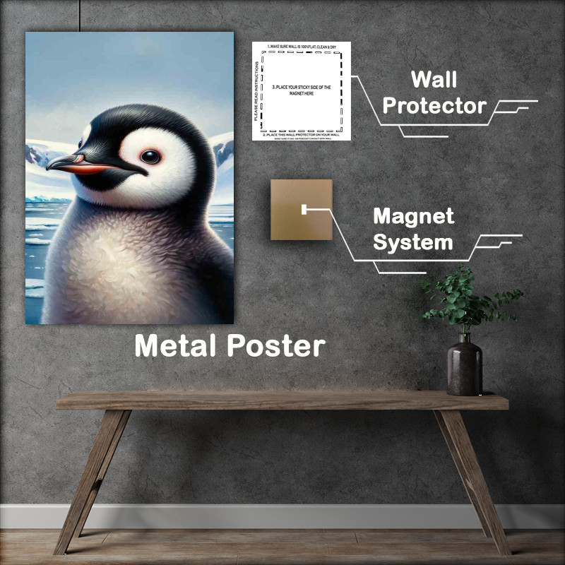 Buy Metal Poster : (Charming Penguin Personality head)