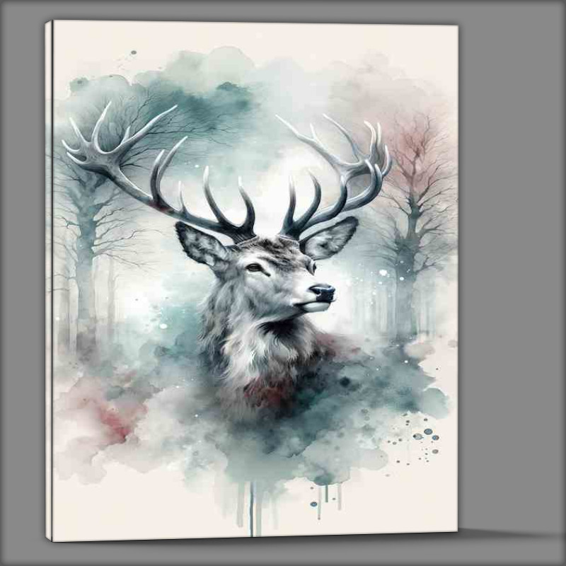 Buy Canvas : (Deer Stag Ethereal Forest Art)