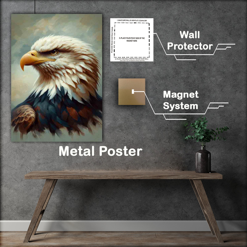 Buy Metal Poster : (Eagle Head regal painted style)