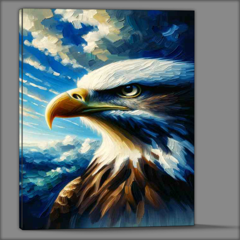Buy Canvas : (Eagle in Sky the head of a majestic eagle)