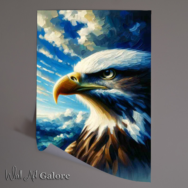 Buy Unframed Poster : (Eagle in Sky the head of a majestic eagle)