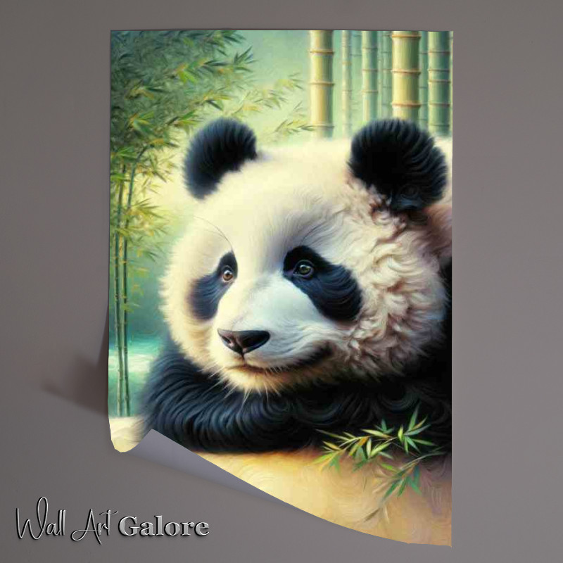 Buy Unframed Poster : (Gentle Panda Dream style of Oil Painting)