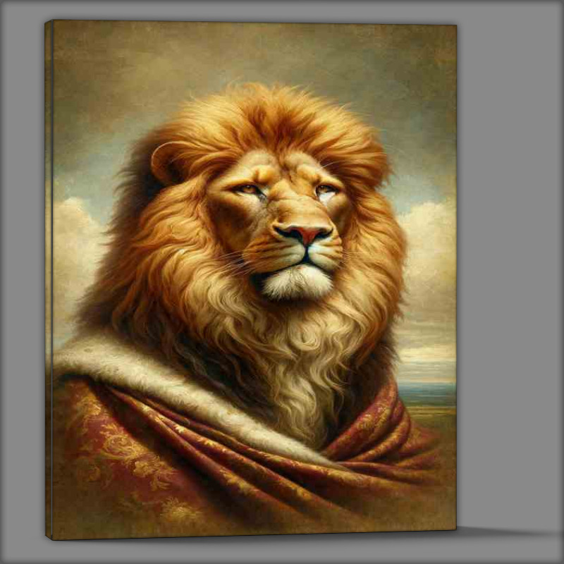 Buy Canvas : (Lion King head Classic Oil Painting style regal)