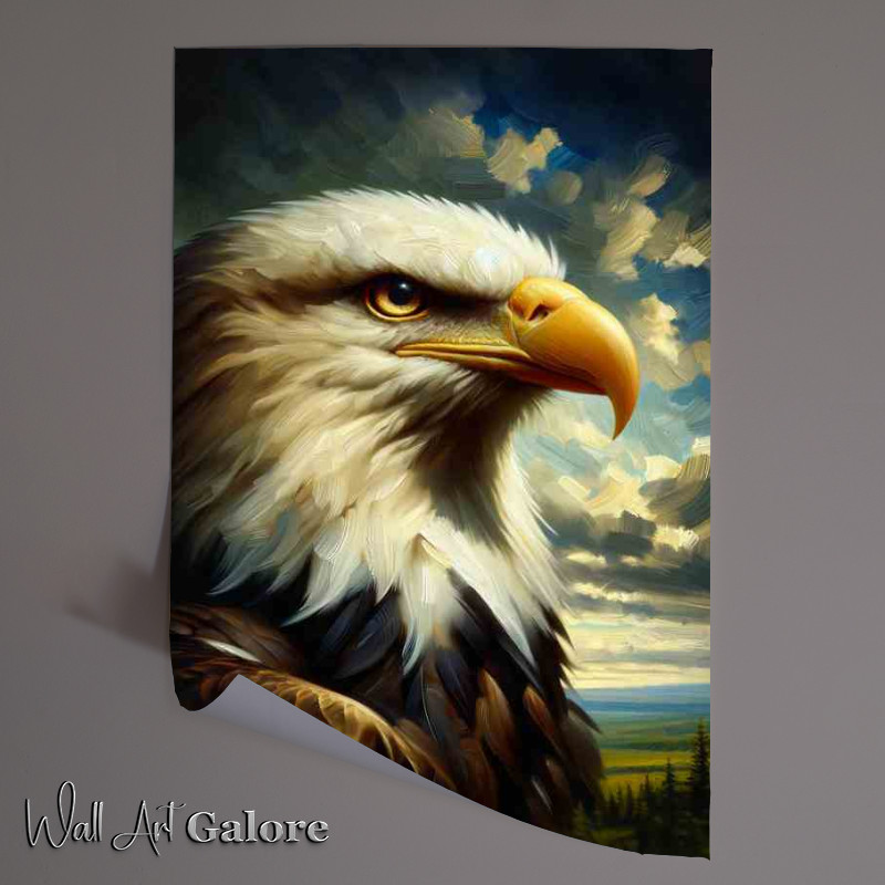 Buy Unframed Poster : (Majestic Eagle Vision classic oil painting style)
