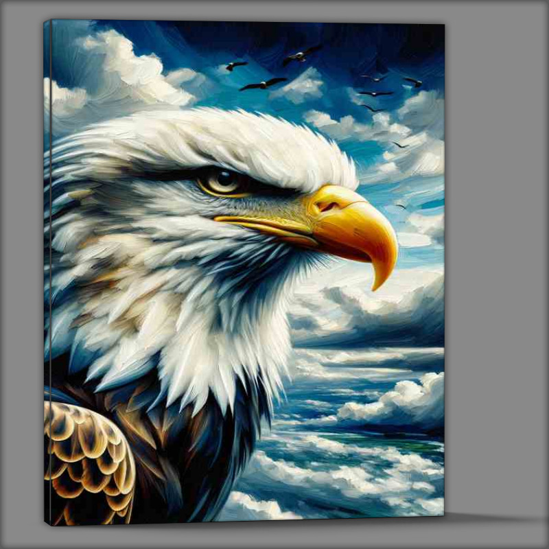 Buy Canvas : (Majestic Eagle in Sky head of a majestic eagle)