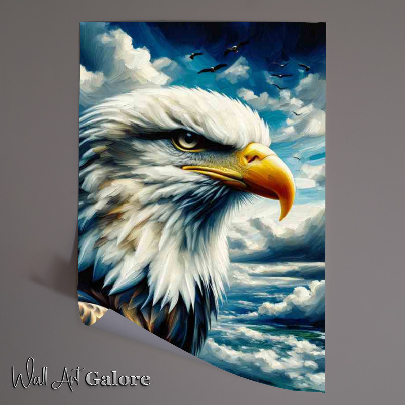 Buy Unframed Poster : (Majestic Eagle in Sky head of a majestic eagle)