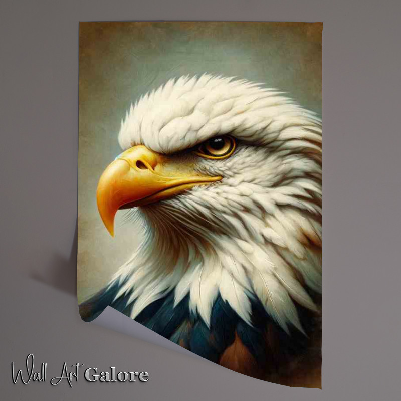Buy Unframed Poster : (Regal Eagle Head painted style)