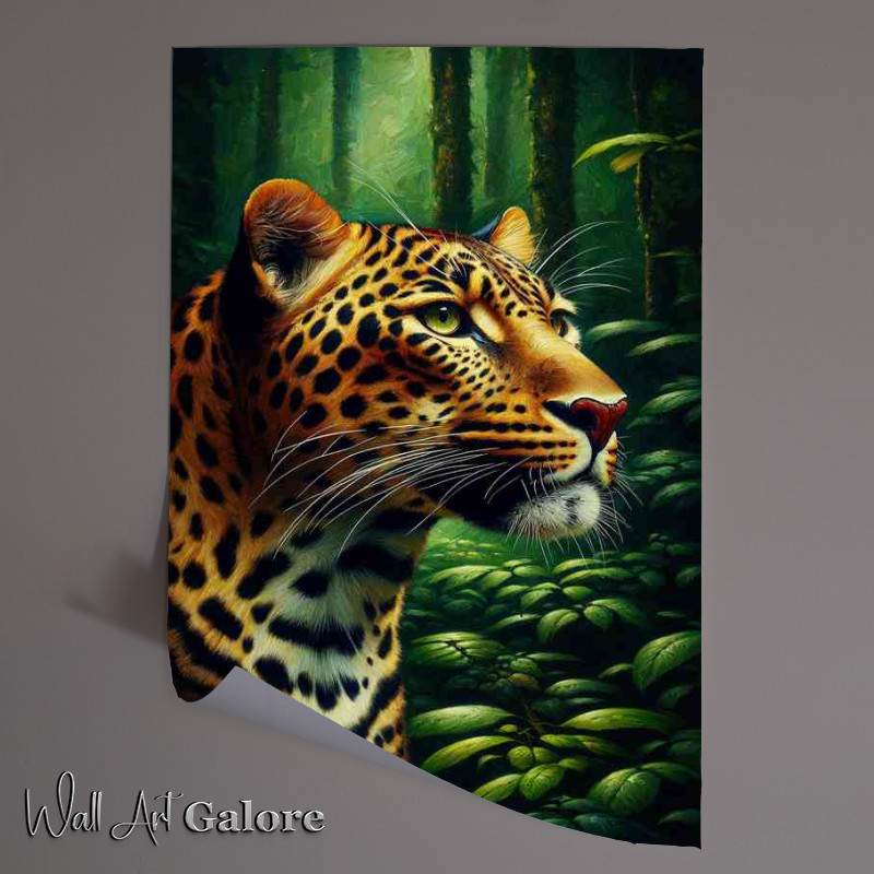 Buy Unframed Poster : (Regal Leopard in Lush Greenery)