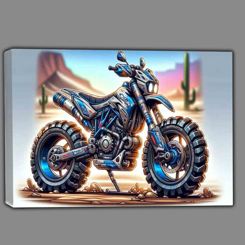 Buy Canvas : (Cartoon Metisse Desert Race Motorcycle Art)