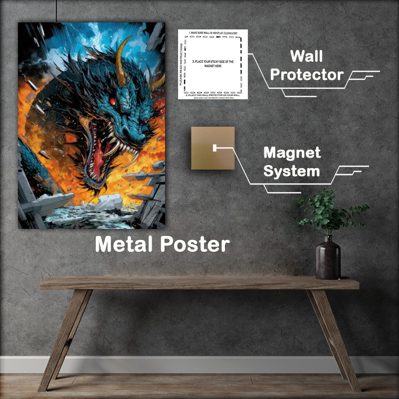 Buy Metal Poster : (Cosmic Reverberations Dragons Awakening)