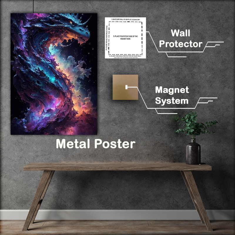 Buy Metal Poster : (Dragon in space)