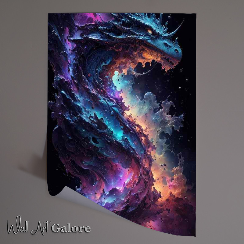 Buy Unframed Poster : (Dragon in space)