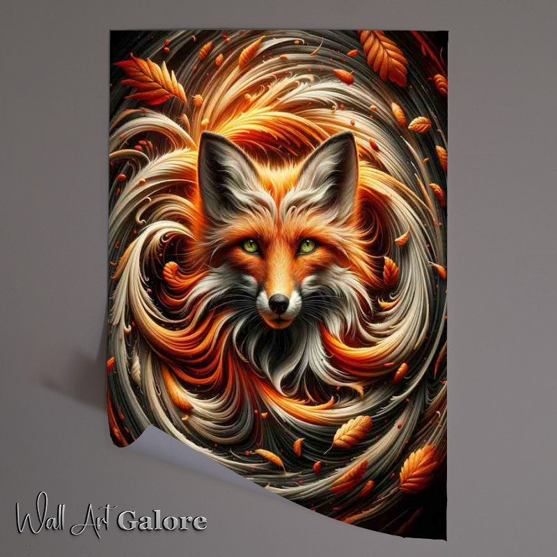 Buy Unframed Poster : (Fox head with fur that swirls like the autumn winds)