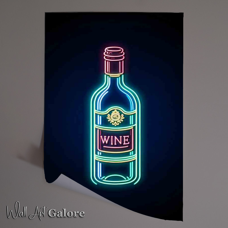 Buy Unframed Poster : (Wine bottle with no background perfect for a home bar)