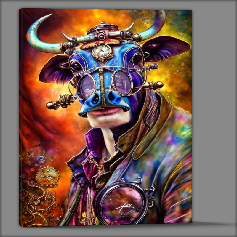 Buy Canvas : (Steam Punk Beautiful Cow)