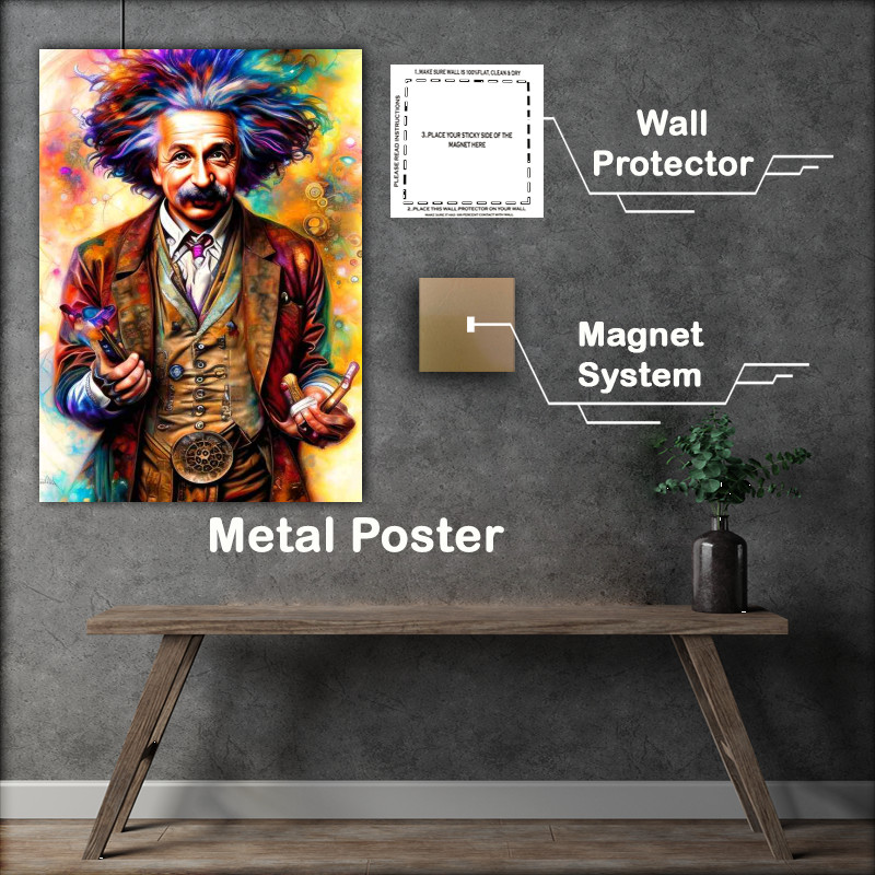Buy Metal Poster : (Steam Punk Einstein)