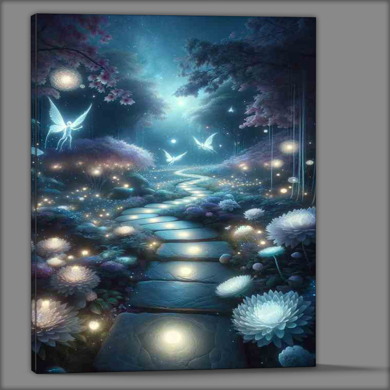Buy Canvas : (Celestial Garden Serenity soft glow of celestial bodies)
