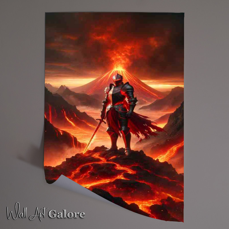 Buy Unframed Poster : (Scarlet Sentinel Inferno Peak Guardian)