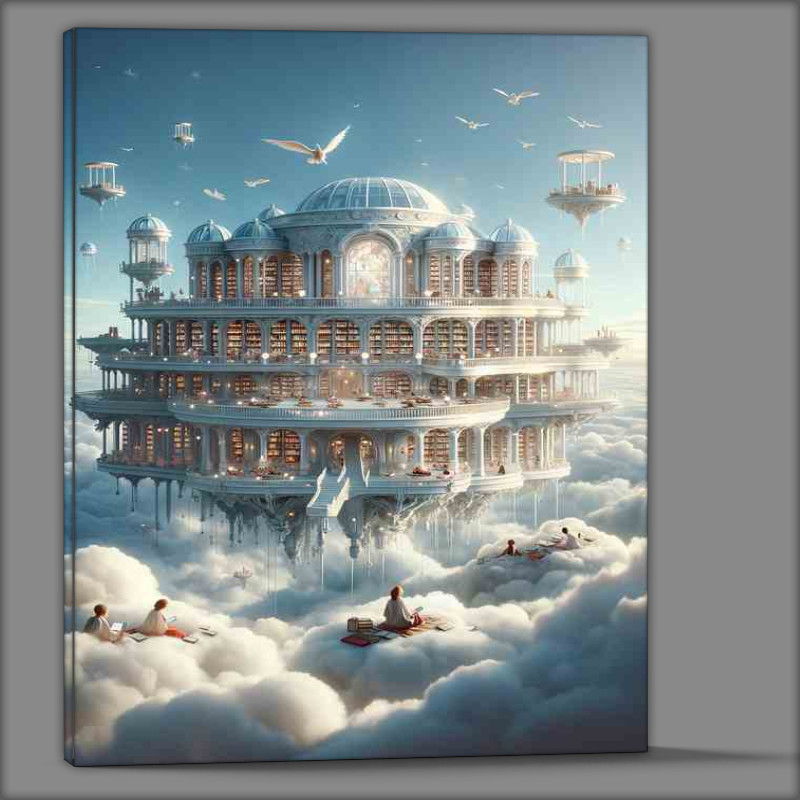 Buy Canvas : (Whimsical Sky Library)