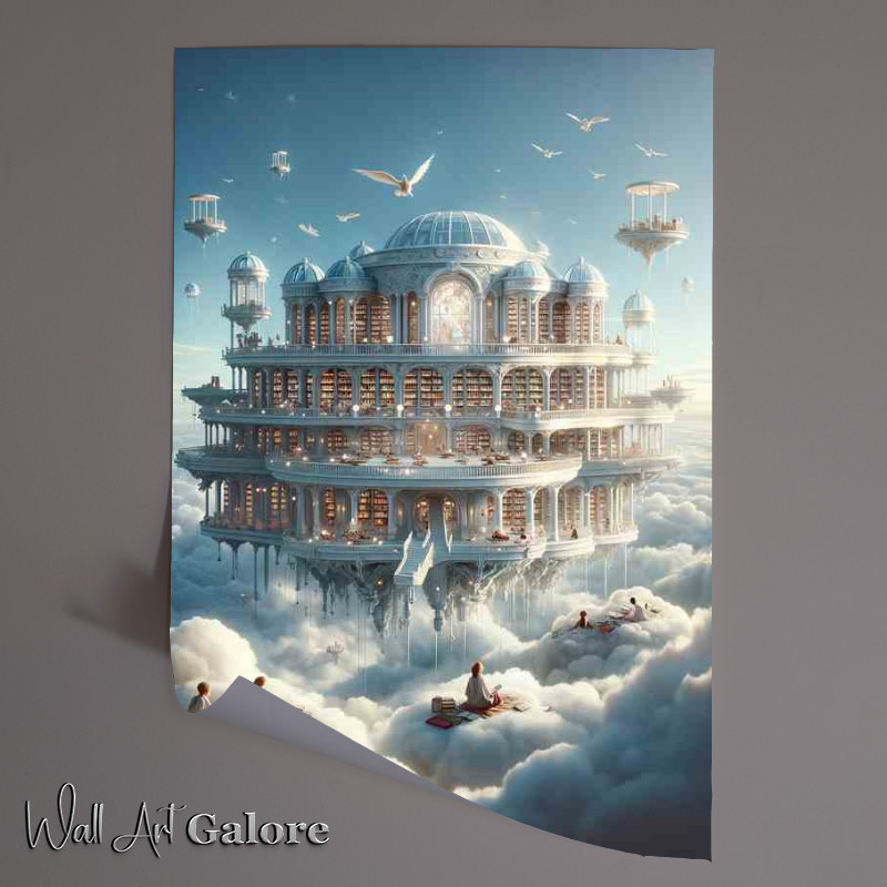 Buy Unframed Poster : (Whimsical Sky Library)