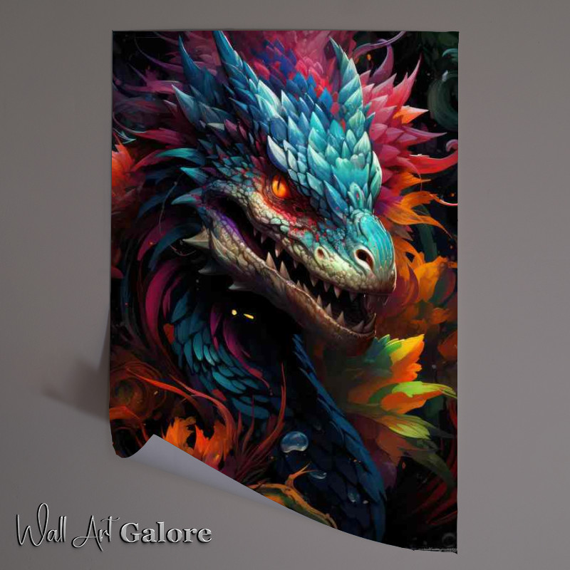 Buy Unframed Poster : (Dragons as Symbols of Transformation with a colourful life)