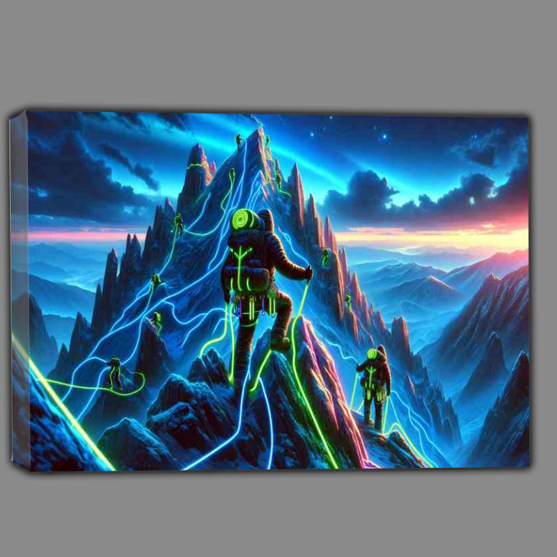 Buy Canvas : (A Neon Enhanced Mountain Climbing Adventure)