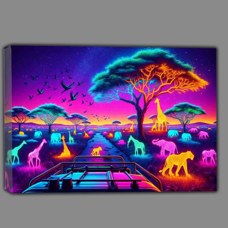 Buy Canvas : (A Neon Safari Adventure in the African Savannah)