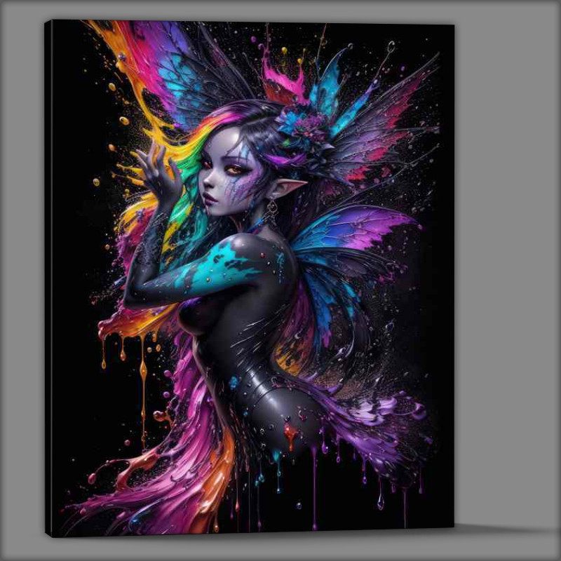 Buy Canvas : (Fairy with fabulous colours splash art)