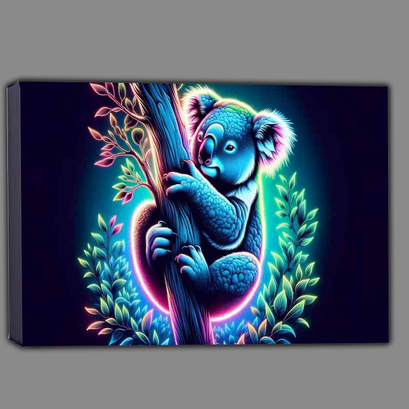Buy Canvas : (A serene koala clinging to a eucalyptus tree)