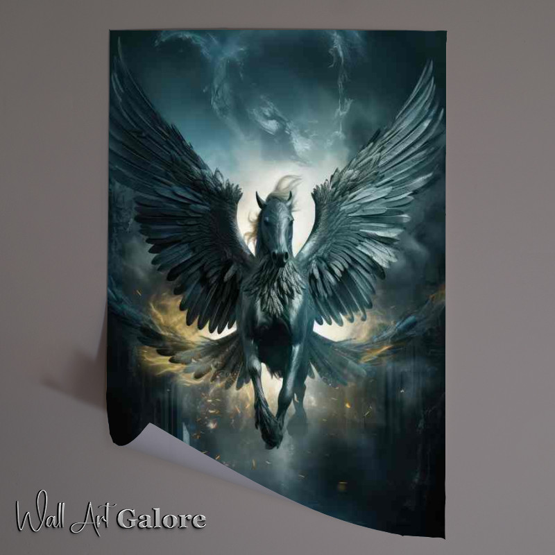 Buy Unframed Poster : (Flight with Pegasus Fantasys Favorite Steed)