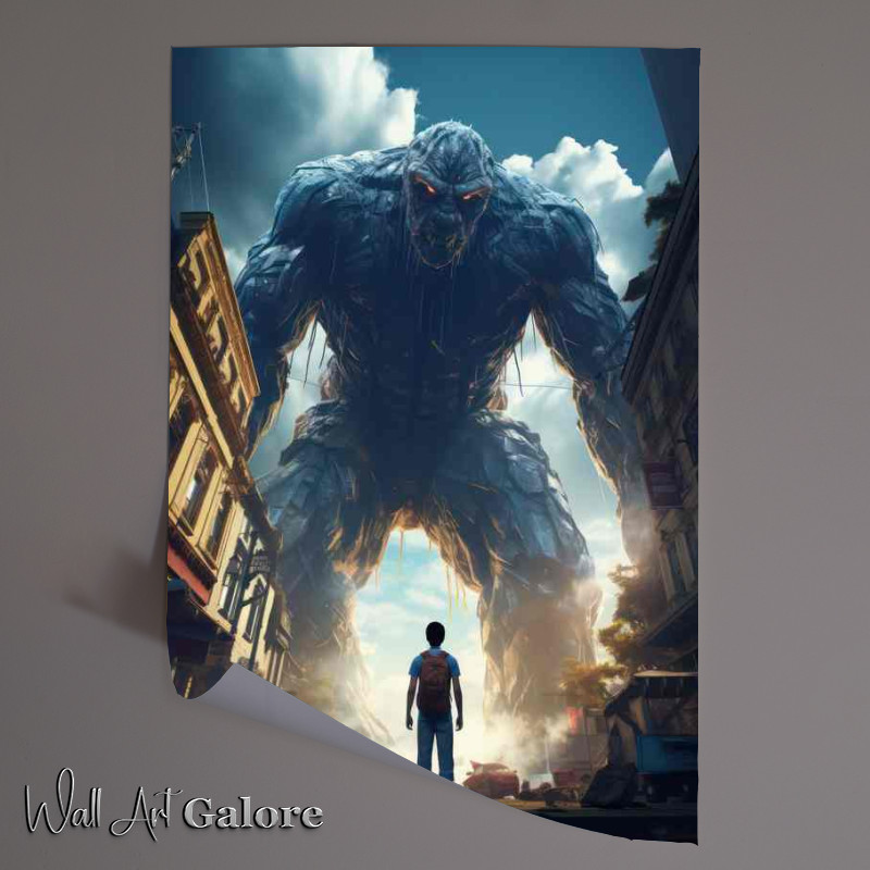 Buy Unframed Poster : (Giant monster looking for food)