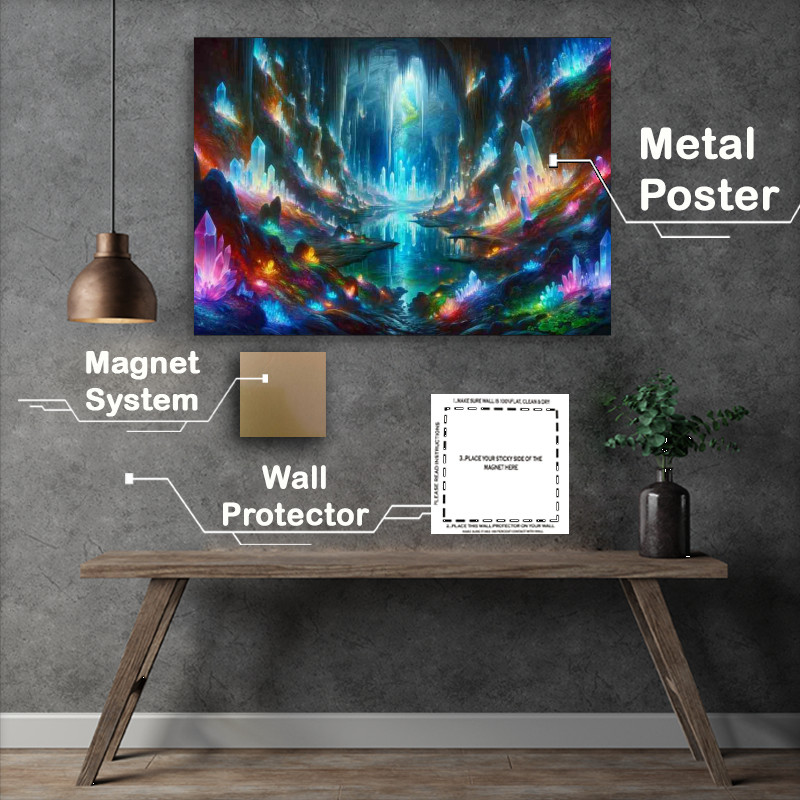 Buy Metal Poster : (Legendary Crystal Cavern expansive underground)