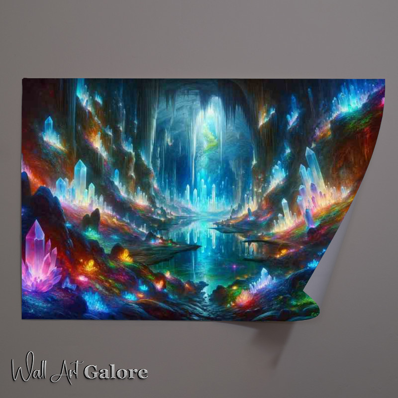 Buy Unframed Poster : (Legendary Crystal Cavern expansive underground)