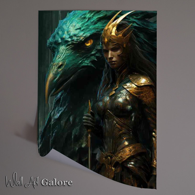 Buy Unframed Poster : (Green mermaid next to a crow)