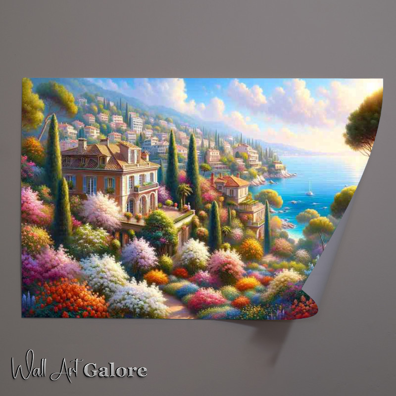 Buy Unframed Poster : (Blossoms Whisper Spring Morning in the French Riviera)