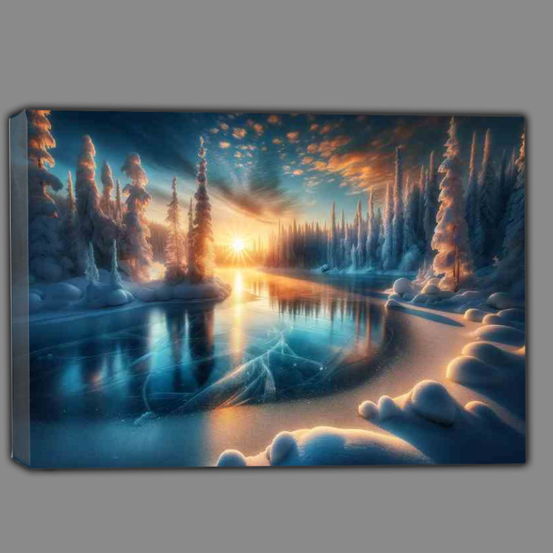 Buy Canvas : (Frosty Elegance A Winters Silent Dawn)