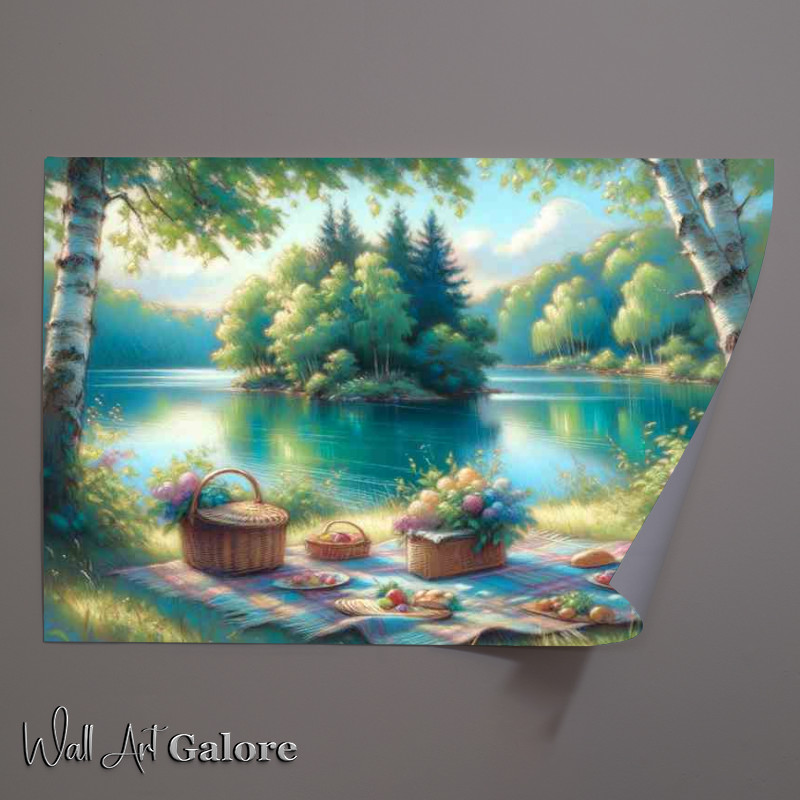 Buy Unframed Poster : (Summers Harmony A Lakeside Picnic)