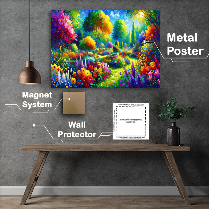 Buy Metal Poster : (Enchanted Garden A Springtime Bloom)