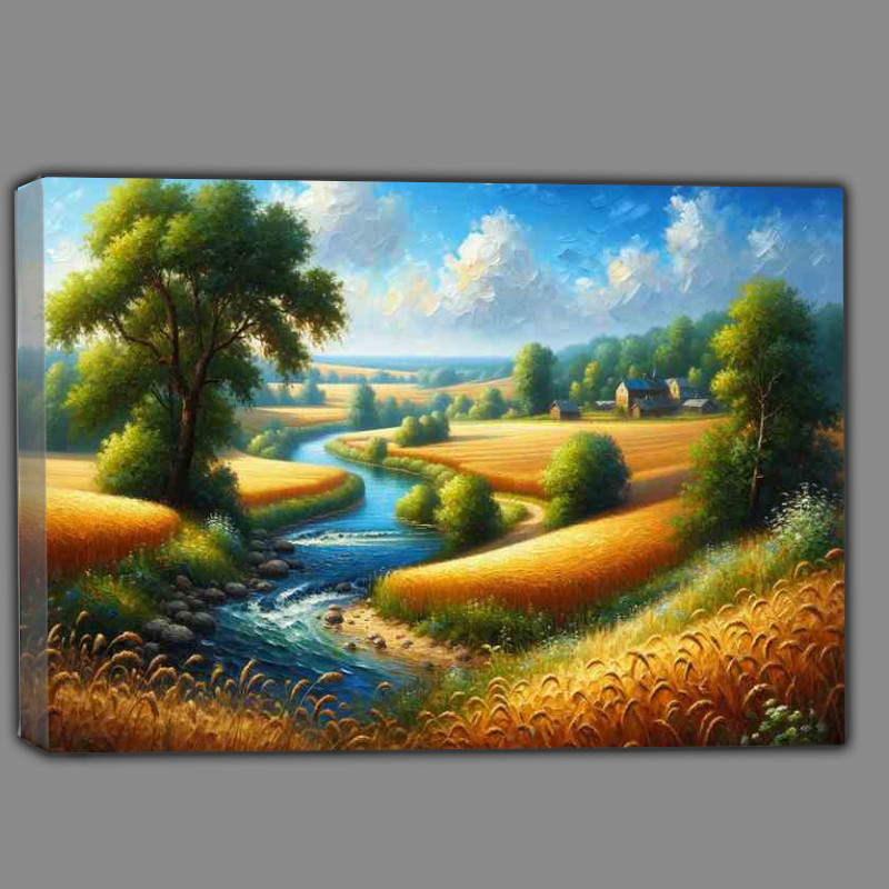 Buy Canvas : (Summers Bliss Rural in Oil Painting Style)